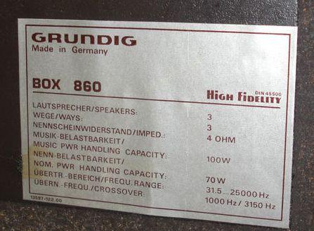 GRUNDIG Box 860b