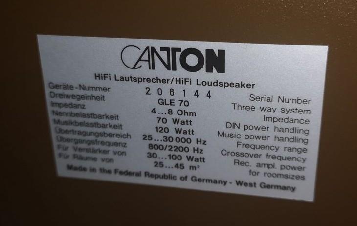 Canton GLE 70