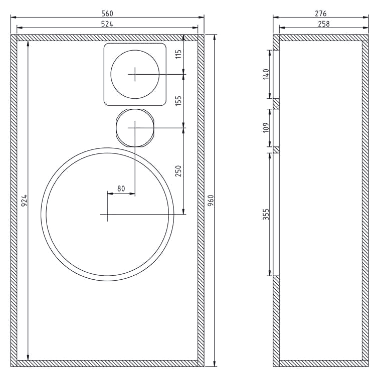 3-х полосная АС «Monolith» (Celestion TF1525 + TF0410MR + CDX01)