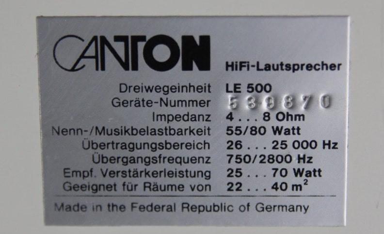 Canton LE 500