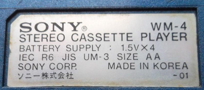 SONY WM-4