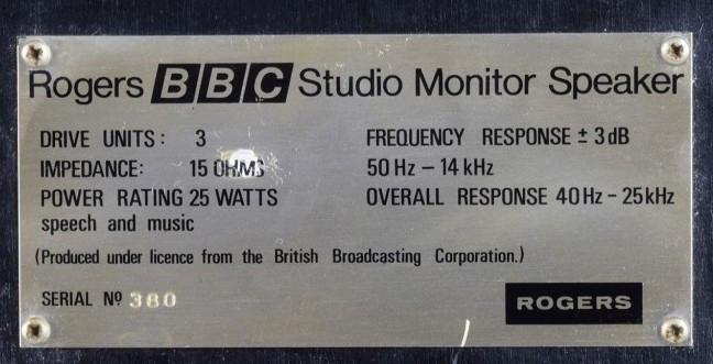 Rogers BBC LS3/6