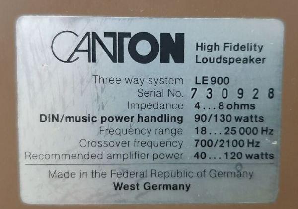 Canton LE 900